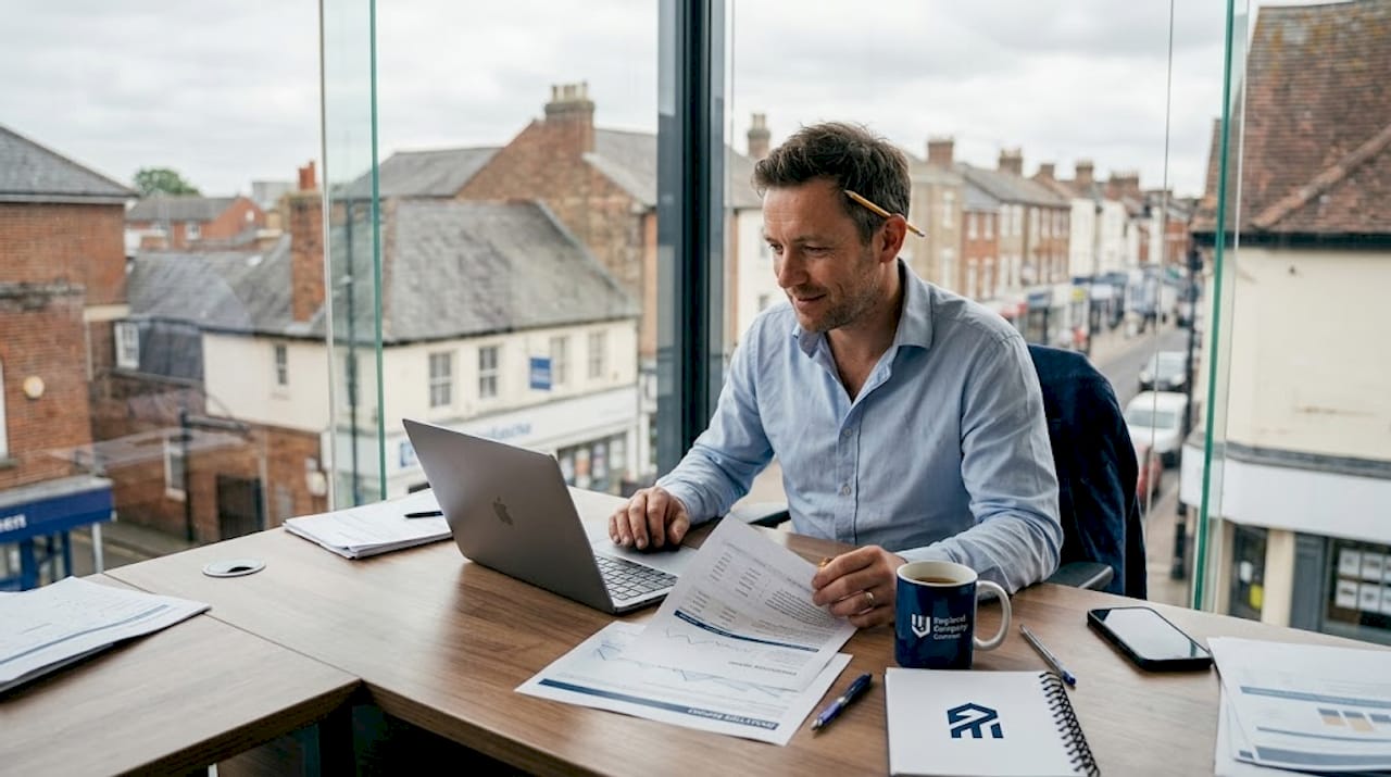 UK SME owner monitoring SEO with reports