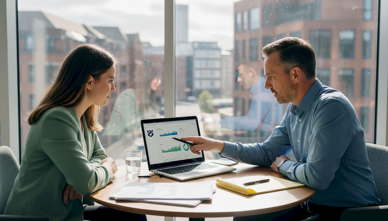 Consultant and client discuss SEO strategy