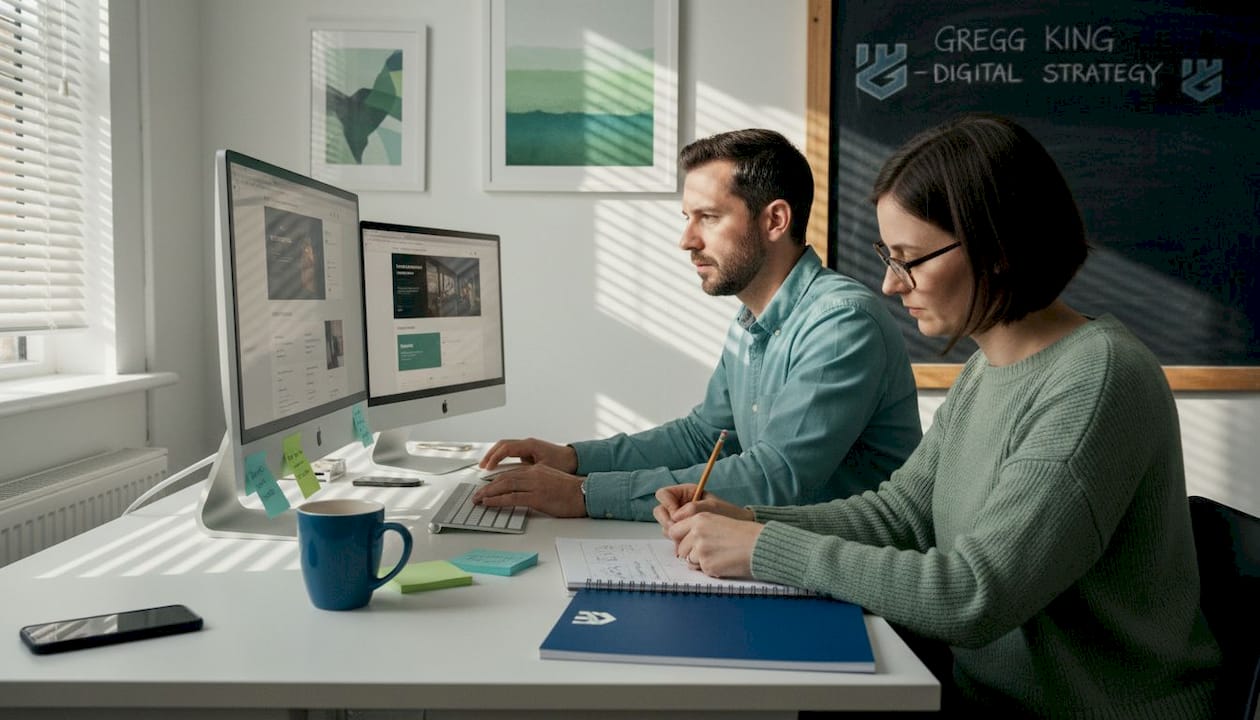 Designers collaborate in business workspace